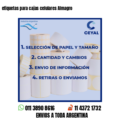etiquetas para cajas celulares Almagro