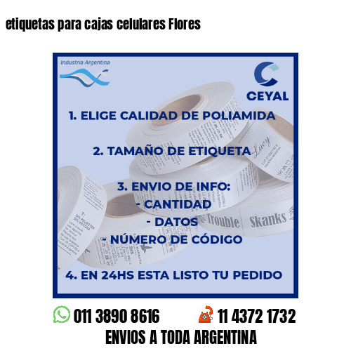 etiquetas para cajas celulares Flores