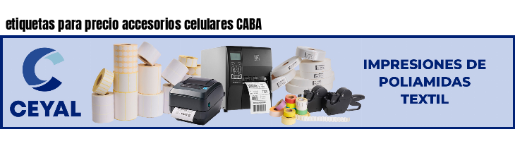 etiquetas para precio accesorios celulares CABA