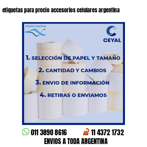 etiquetas para precio accesorios celulares argentina