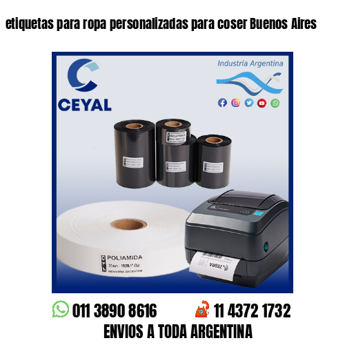 etiquetas para ropa personalizadas para coser Buenos Aires