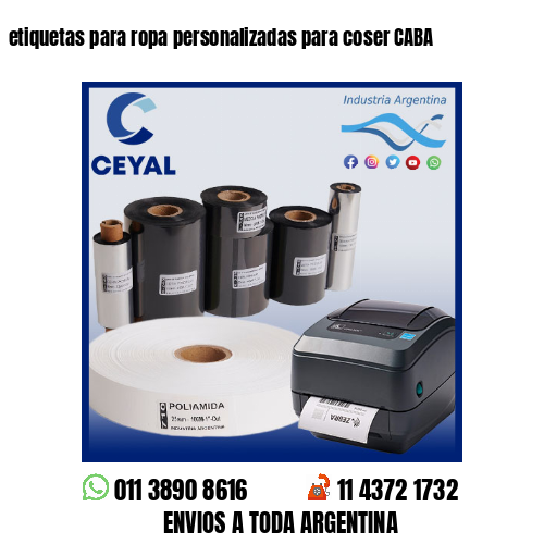 etiquetas para ropa personalizadas para coser CABA