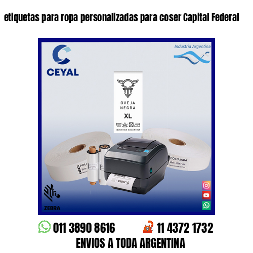 etiquetas para ropa personalizadas para coser Capital Federal