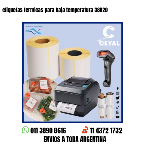 etiquetas termicas para baja temperatura 38X20