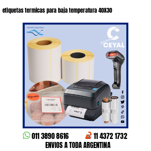 etiquetas termicas para baja temperatura 40X30