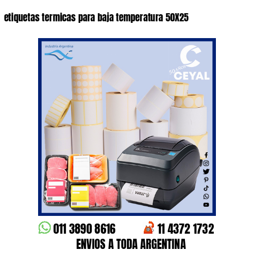 etiquetas termicas para baja temperatura 50X25