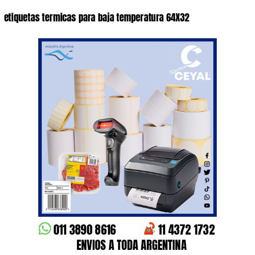 etiquetas termicas para baja temperatura 64X32