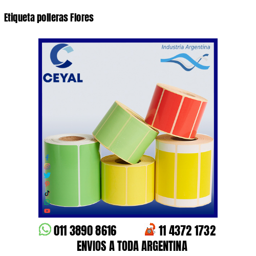 Etiqueta polleras Flores