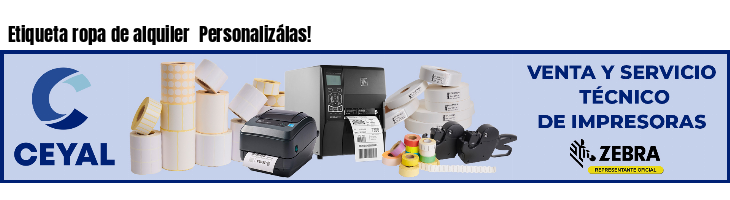Etiqueta ropa de alquiler  Personalizálas!