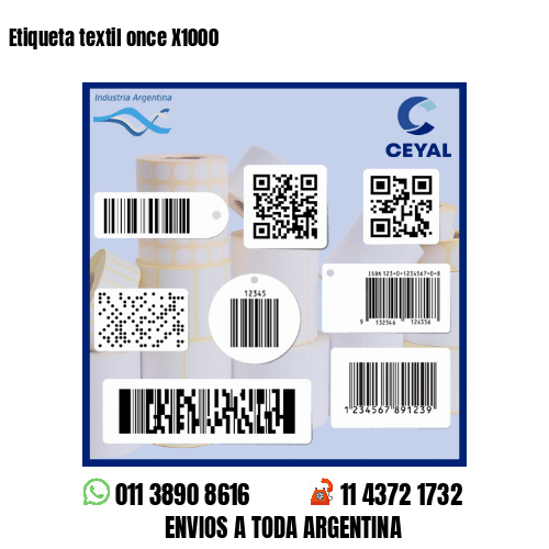 Etiqueta textil once X1000