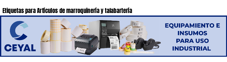 Etiquetas para Artículos de marroquinería y talabartería