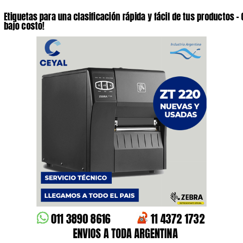 Etiquetas para una clasificación rápida y fácil de tus productos – Calidad y bajo costo!