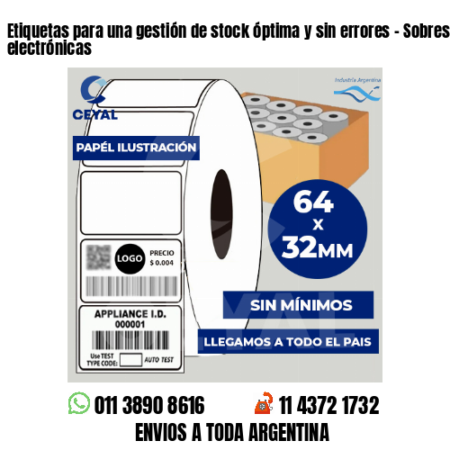 Etiquetas para una gestión de stock óptima y sin errores – Sobres para compras electrónicas