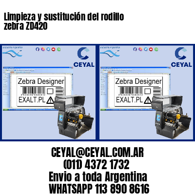 Limpieza y sustitución del rodillo zebra ZD420