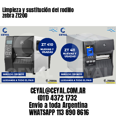 Limpieza y sustitución del rodillo zebra Zt200