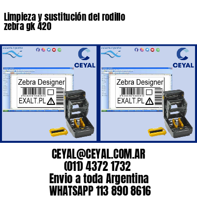Limpieza y sustitución del rodillo zebra gk 420