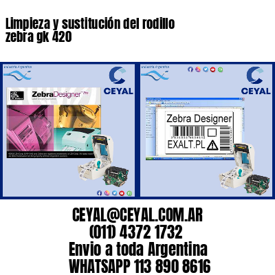 Limpieza y sustitución del rodillo zebra gk 420
