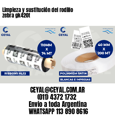 Limpieza y sustitución del rodillo zebra gk420t