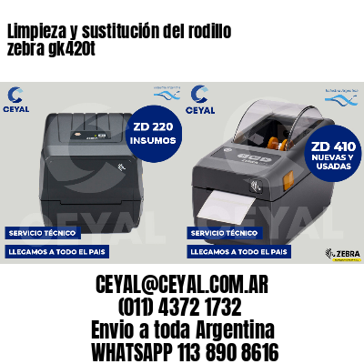 Limpieza y sustitución del rodillo zebra gk420t