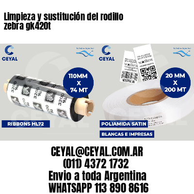 Limpieza y sustitución del rodillo zebra gk420t