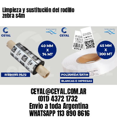 Limpieza y sustitución del rodillo zebra s4m