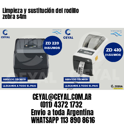 Limpieza y sustitución del rodillo zebra s4m