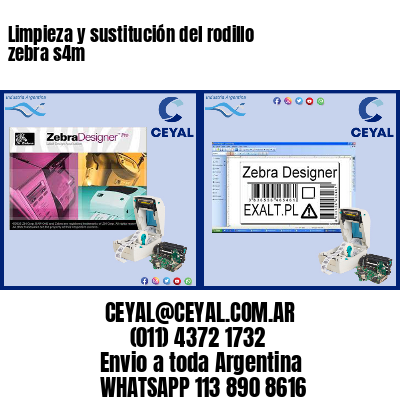 Limpieza y sustitución del rodillo zebra s4m