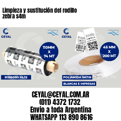 Limpieza y sustitución del rodillo zebra s4m