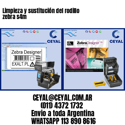 Limpieza y sustitución del rodillo zebra s4m