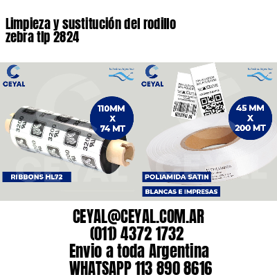 Limpieza y sustitución del rodillo zebra tlp 2824