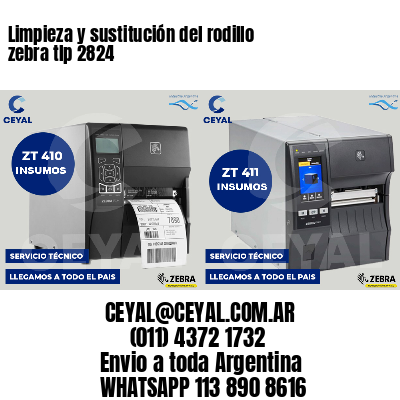 Limpieza y sustitución del rodillo zebra tlp 2824