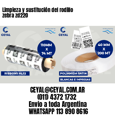 Limpieza y sustitución del rodillo zebra zd220