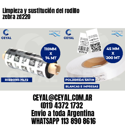 Limpieza y sustitución del rodillo zebra zd220
