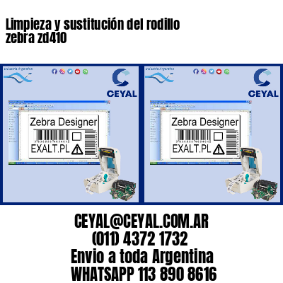 Limpieza y sustitución del rodillo zebra zd410