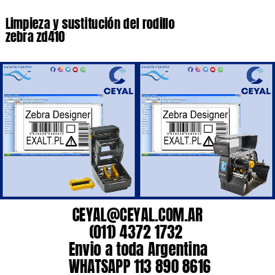 Limpieza y sustitución del rodillo zebra zd410