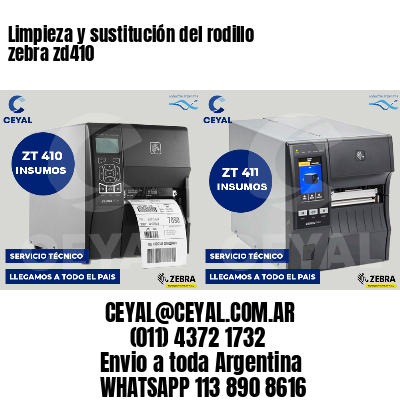 Limpieza y sustitución del rodillo zebra zd410