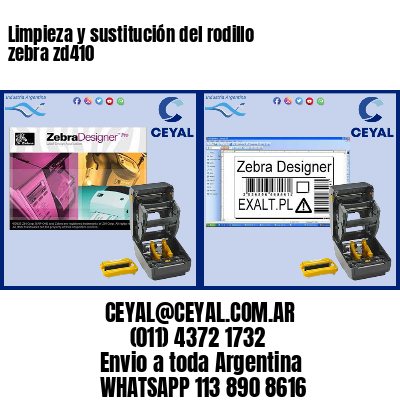 Limpieza y sustitución del rodillo zebra zd410