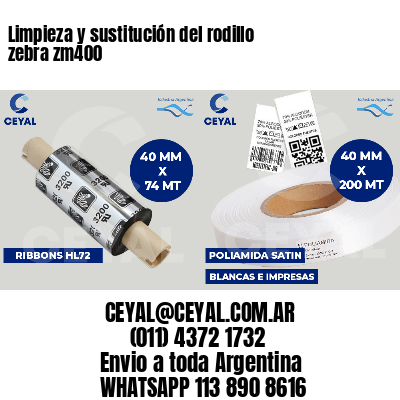 Limpieza y sustitución del rodillo zebra zm400