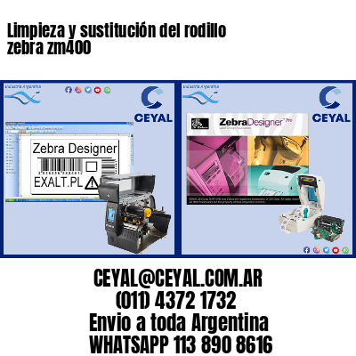 Limpieza y sustitución del rodillo zebra zm400