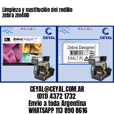 Limpieza y sustitución del rodillo zebra zm400