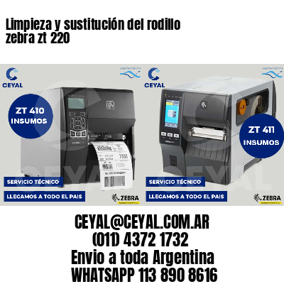 Limpieza y sustitución del rodillo zebra zt 220