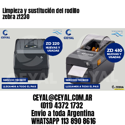 Limpieza y sustitución del rodillo zebra zt230