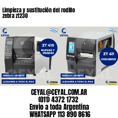 Limpieza y sustitución del rodillo zebra zt230