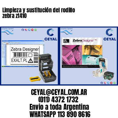 Limpieza y sustitución del rodillo zebra zt410
