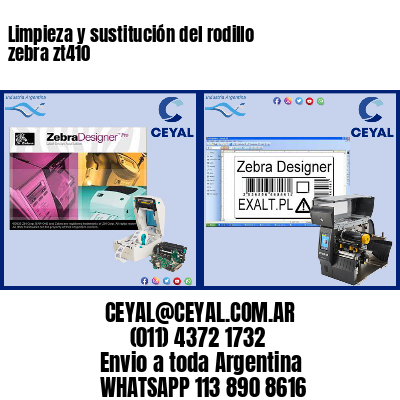 Limpieza y sustitución del rodillo zebra zt410