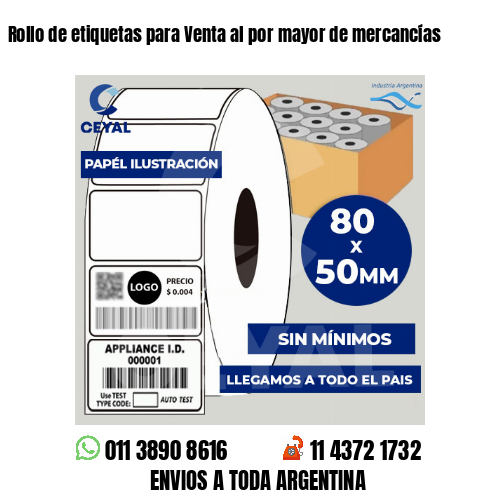 Rollo de etiquetas para Venta al por mayor de mercancías