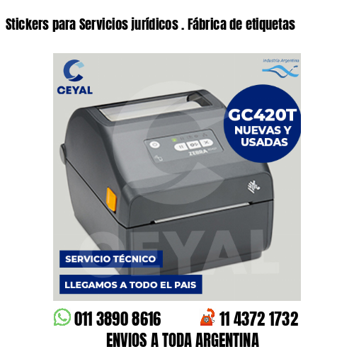 Stickers para Servicios jurídicos . Fábrica de etiquetas
