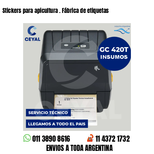 Stickers para apicultura . Fábrica de etiquetas