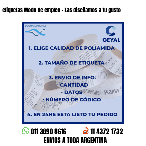 etiquetas Modo de empleo – Las diseñamos a tu gusto