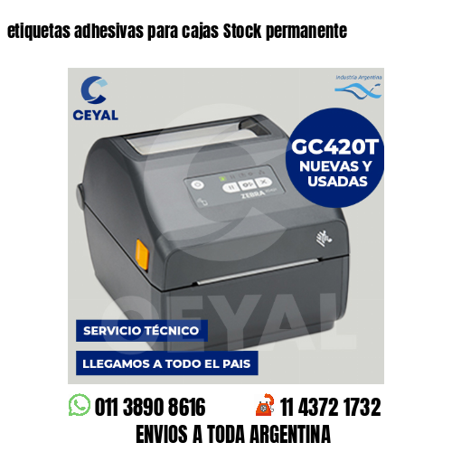 etiquetas adhesivas para cajas Stock permanente